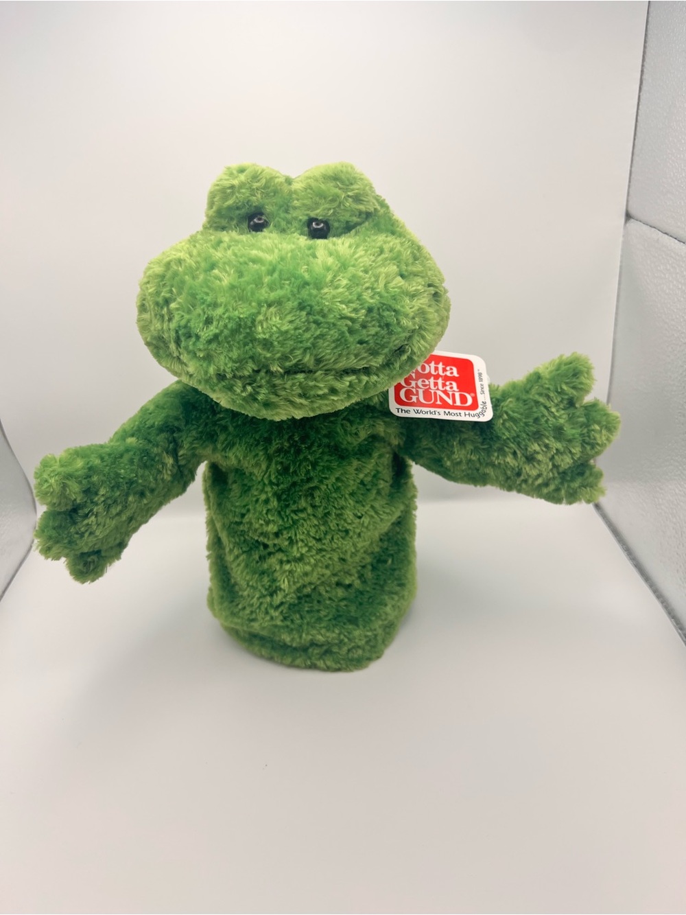 GUND Kids Fluppets Pickle Frog Hand Puppet Plush 60243 NWT Vintage
